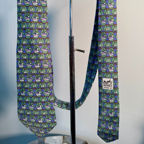 Authentic Vintage Hermes Silk Neck Tie (pick 1) - Picture 6 of 16